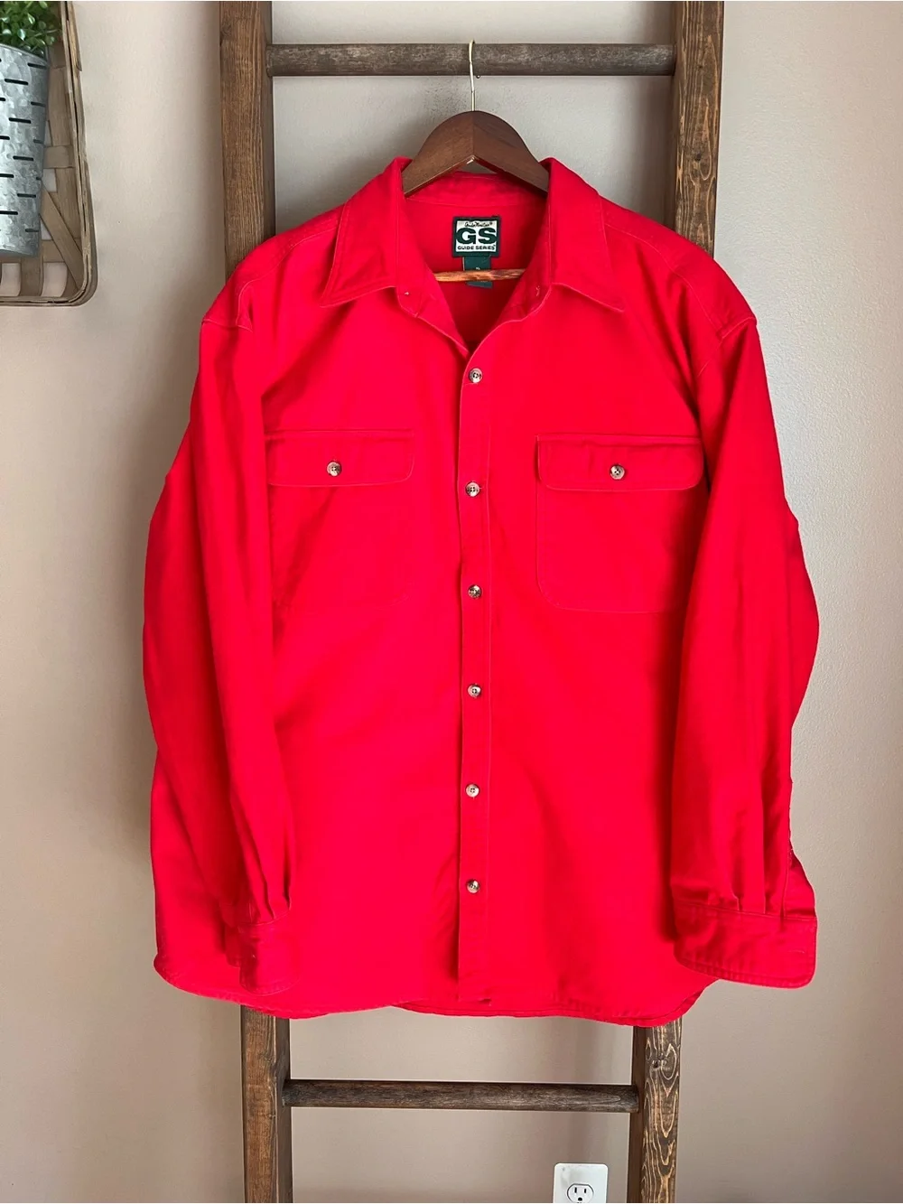 Gander Mountain Guide Series Red Men's Button-Up Shirt Jacket